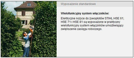 Elektryczne nożyce do żywopłotu STIHL HSE 71 70cm