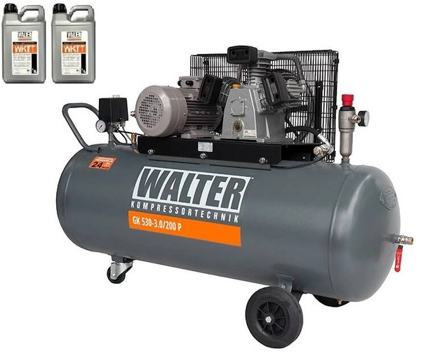 Kompresor tłokowy WALTER GK 530-3,0/200 + 2L oleju gratis