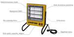 Elektryczny promiennik podczerwieni MASTER TS 3A - 2,4 kW