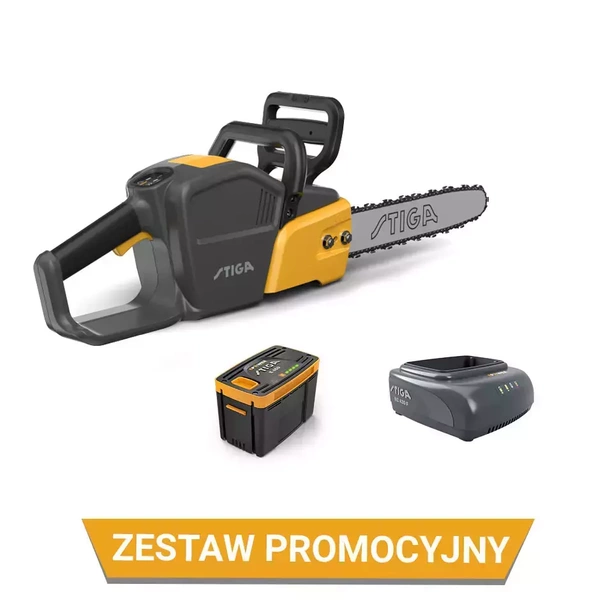 Zestaw promocyjny STIGA Pilarka akumulatorowa CS 700e + E 440 + EC 415 S