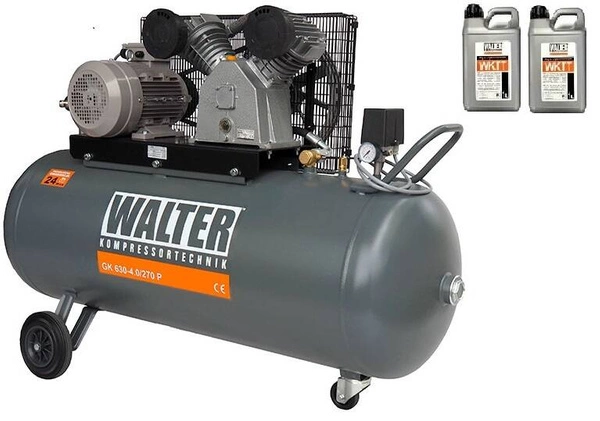 Kompresor tłokowy WALTER GK 630-4,0/270 + 2L oleju gratis